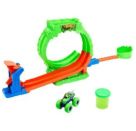 Hot Wheels Monster Trucks Mutant Chaos, Spielset Loop-Challenge mit Wreckin’ Wolf Spielzeug-Truck und Slime