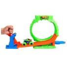 Hot Wheels Monster Trucks Mutant Chaos, Spielset Loop-Challenge mit Wreckin’ Wolf Spielzeug-Truck und Slime