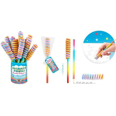 RP Bleistift   Radierer Lollipop, sortiert Der auffällige Hingucker für Schule und Schreibtisch: Dieser farbenfrohe Bl