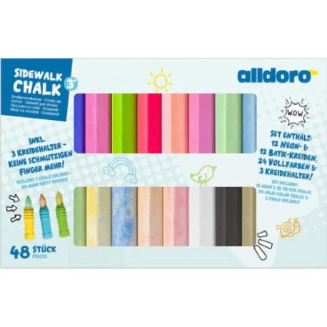 alldoro XXL Straßenmalkreide-Set (51-teilig)