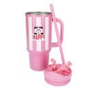 PENfection To Go Becher mit Strohhalm HAPPY