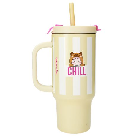 PENFection To Go Becher mit Strohhalm CHILL