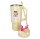 PENFection To Go Becher mit Strohhalm CHILL