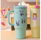PENFection To Go Becher mit Strohhalm PANDA