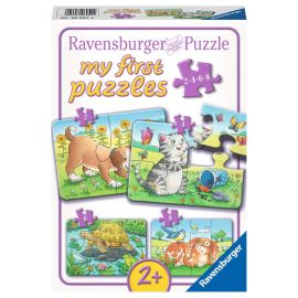 Ravensburger 6951 Puzzle Niedliche Haustiere 2/4/6/8/ Teile