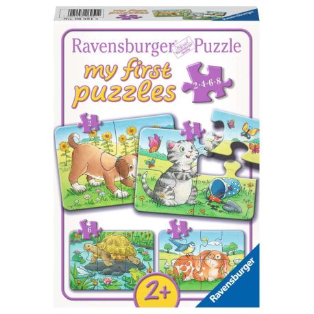 Ravensburger 6951 Puzzle Niedliche Haustiere 2/4/6/8/ Teile