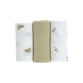 Swaddle   Burp Blanket M  Happy Fruits Pear,