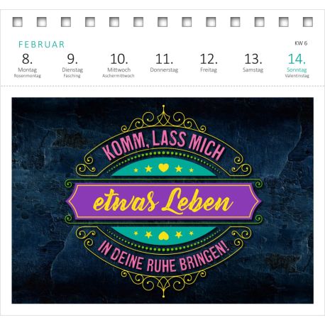 Postkartenkalender Meine Schokoladenseite hab ich aufgegessen. 2027