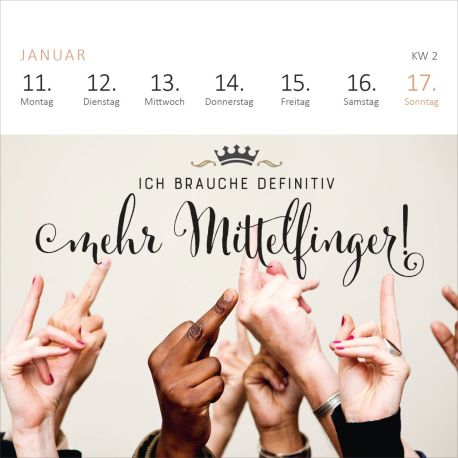 Mini-Wochenkalender Fehlt nur noch das Zelt, dann wäre der Zirkus hier perfekt. 2027