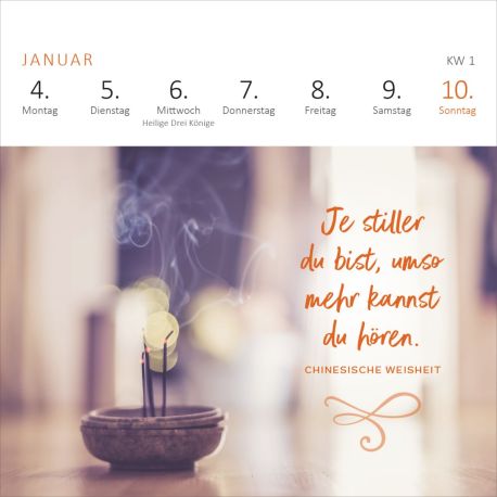 Mini-Wochenkalender 365 Tage Achtsamkeit 2027