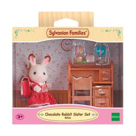 Sylvanian Families 5016 Schokoladenhasen Schwester mit Schreibti