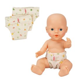 Musselin Puppen-Stoffwindel Freche Früchtchen, 100 % Bio-Baumwolle, Gr. 35-45 cm