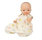 Musselin Puppen-Schlafsack Freche Früchtchen, 100 % Bio-Baumwolle, Gr. 28-35 cm