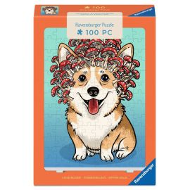 Minipuzzle 100 Teile - Corgi-Pilz