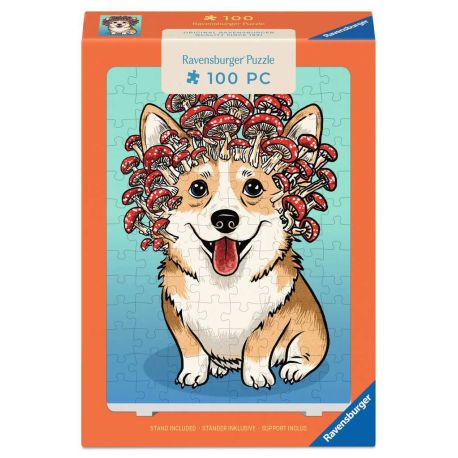 Minipuzzle 100 Teile - Corgi-Pilz