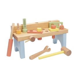 Spielmaus Holz Werkbank 17-teilig