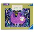 Minipuzzle 100 Teile - Lächelndes lila Faultier