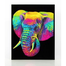 Diamond Painting Neon Elefant