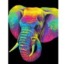 Diamond Painting Neon Elefant