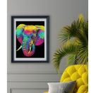Diamond Painting Neon Elefant