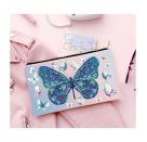 DOTZIES® Original Diamond Painting Mäppchen „Butterfly Days 21,5 x 14 cm, DIY Kreativset mit Diamant Mosaiksteinen für