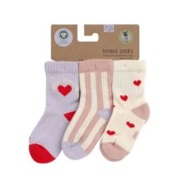 Terry Tennis Socken 3 Stück Herz, Größe: 23-26