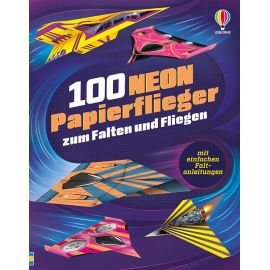 100 Neon Papierflieger