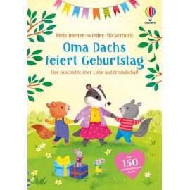 Sticker Oma Dachs feiert Geb.