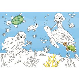 Mein Sticker-Malbuch. Meerjun