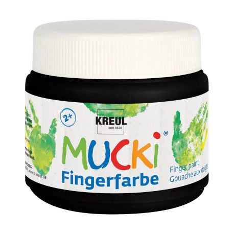 MUCKI Fingerfarbe Schwarz 150 ml
