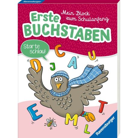 Ravensburger Mein Block zum Schulanfang: Erste Buchstaben - Rätselblock ab 6 Jahre - Buchstaben lernen