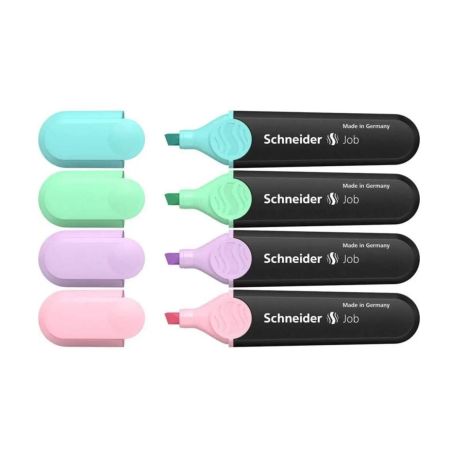 Textmarker Job Pastell 4er Etui, farbig sortiert