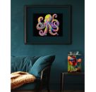 Diamond Painting Neon Oktopus
