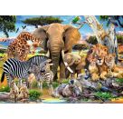 Ravensburger Puzzle 12001026 - Wilde Tierbabys - 500 Teile Large Pieces, Puzzlespaß mit größeren Puzzleteilen für die
