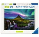 Ravensburger Puzzle 12001744 - Nordlichter über Kirkjufell - 1000 Teile Foto-Puzzle aus der Reihe Power of Nature,