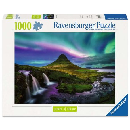 Ravensburger Puzzle 12001744 - Nordlichter über Kirkjufell - 1000 Teile Foto-Puzzle aus der Reihe Power of Nature,