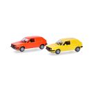 herpa - MiniKit VW Golf II 2-türig Kasten, leuchtrot und gelb (2 Stück)