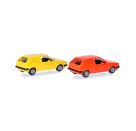 herpa - MiniKit VW Golf II 2-türig Kasten, leuchtrot und gelb (2 Stück)