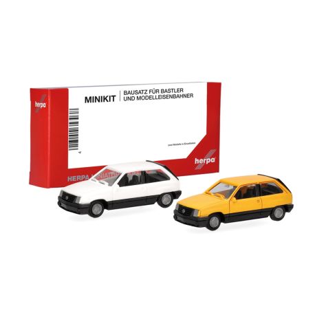 herpa - MiniKit Opel Corsa A SR, weiß und gelb (2 Stück)