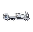 SIKU 1759 MAN Lkw mit Polizei Helikopter
