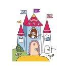Mein erster Malblock mit Glitzersteinchen – Zauberprinzessin - 200 extragroße Diamant-Sticker
