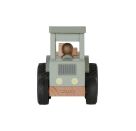Holz-Traktor mit Anhänger Litte Farm
