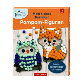 Mein kleines Bastelset: Pompom-Figuren - Eule / Fuchs