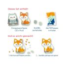 Mein kleines Bastelset: Pompom-Figuren - Eule / Fuchs