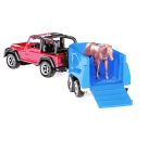 SIKU 1651 Jeep mit Pferdeanhänger