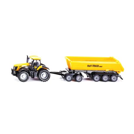 SIKU 1858 JCB Traktor mit Dolly und Kippmulde