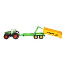Fendt mit Hakenliftfahrgestell und Mulde