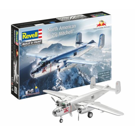 North American B-25J Mitchell Flying Bulls, Revell Modellbausatz mit Basiszubehör