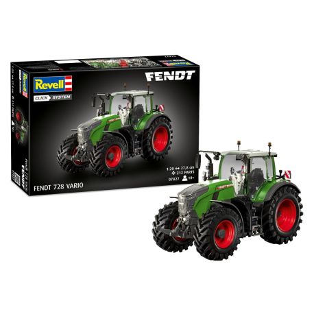 Fendt 728 Vario Tractor (Click System), Revell Bausatz zum Zusammenstecken mehrfarbig