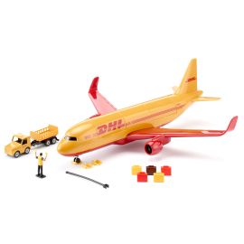 DHL Frachtflugzeug mit Zubehör